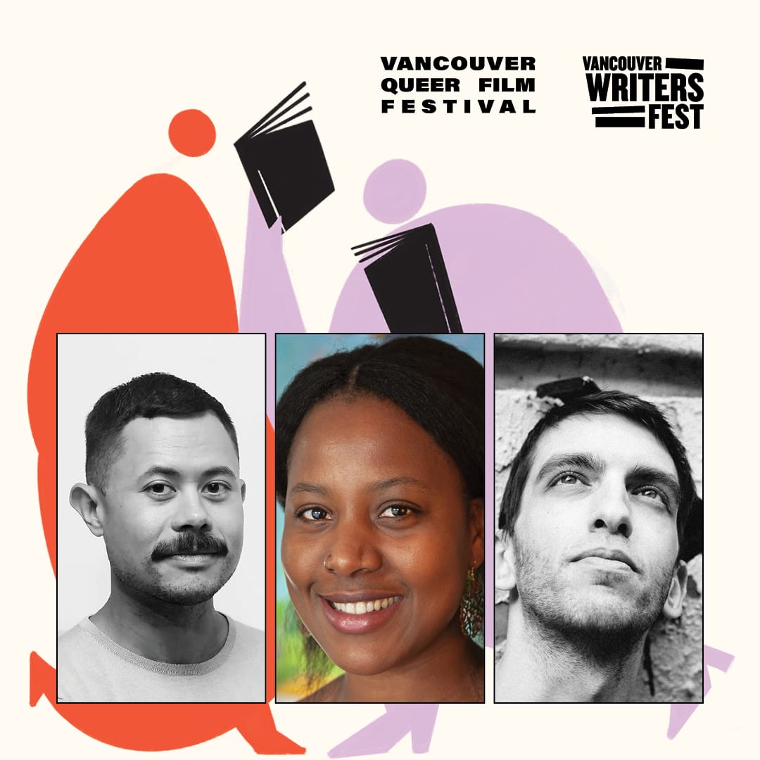 Logo with the faces of the three featured authors